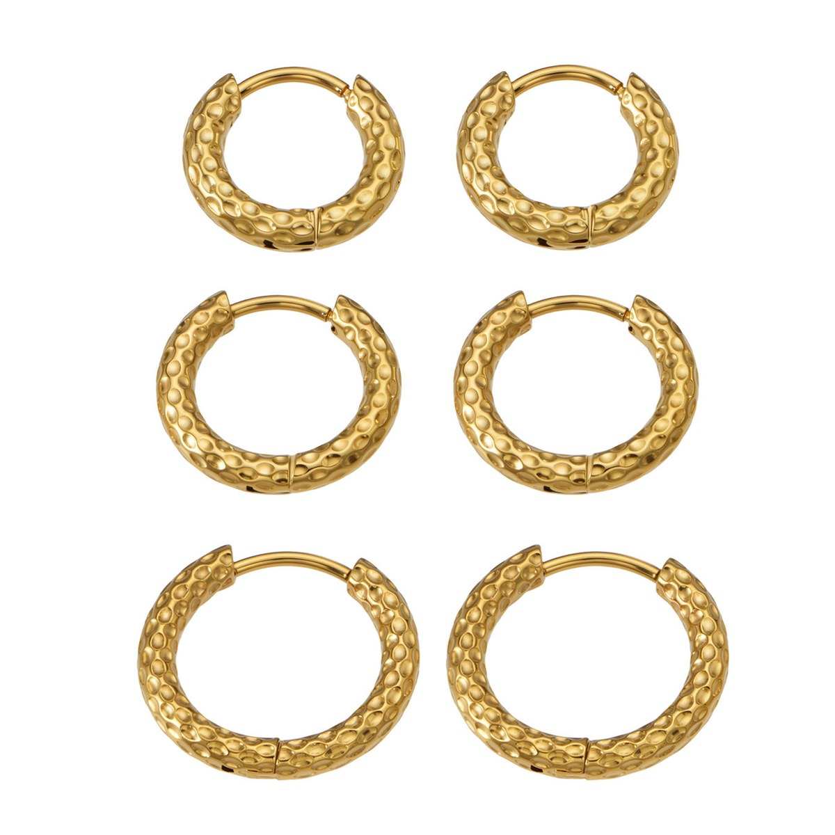 Hammered huggie hoops, photo 4