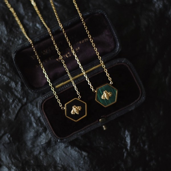 Malachite hexagon necklace, photo 4