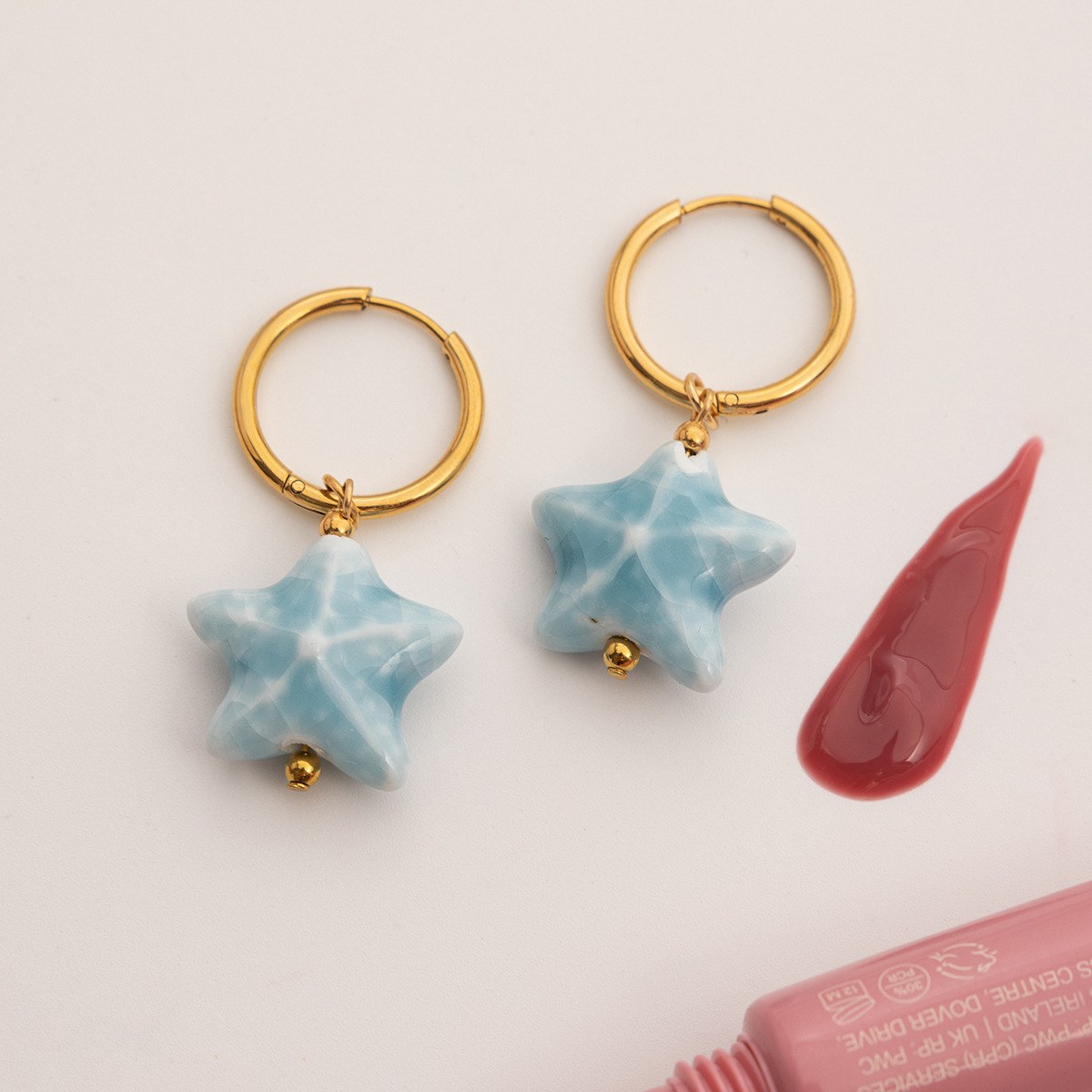 Starfish charm hoops, photo 2