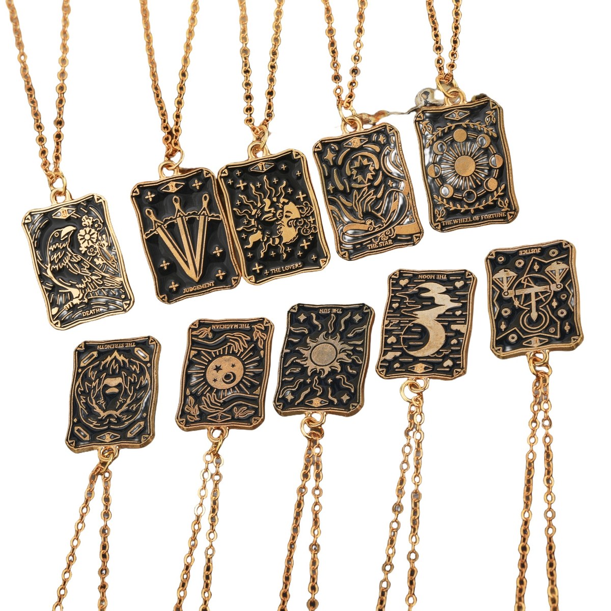 Sunset tarot necklace
